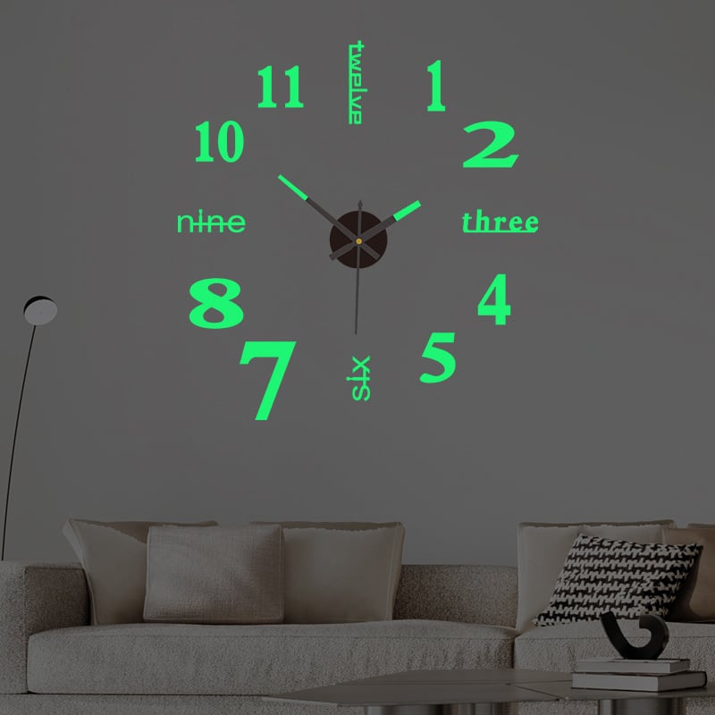 ساعة حائط ثلاثية الأبعاد مزخرفة