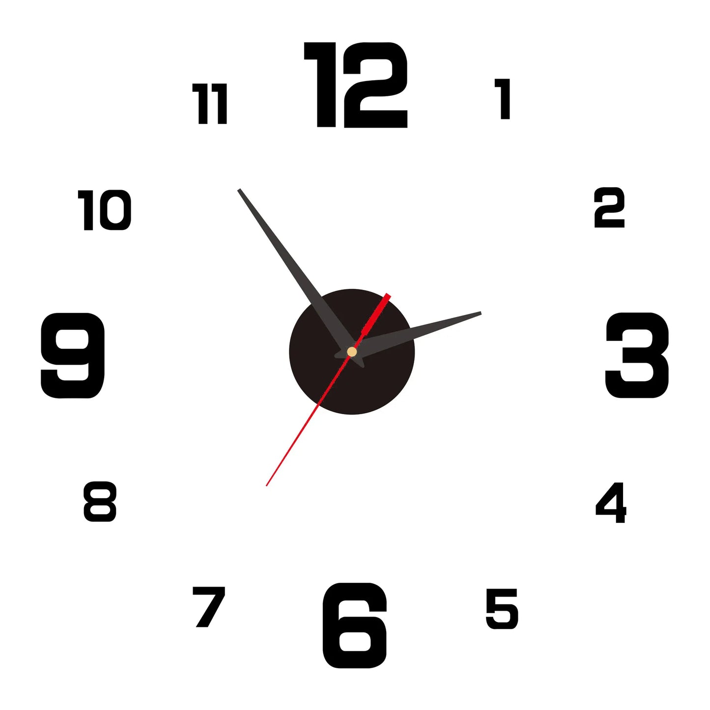 ساعة حائط ثلاثية الأبعاد مزخرفة